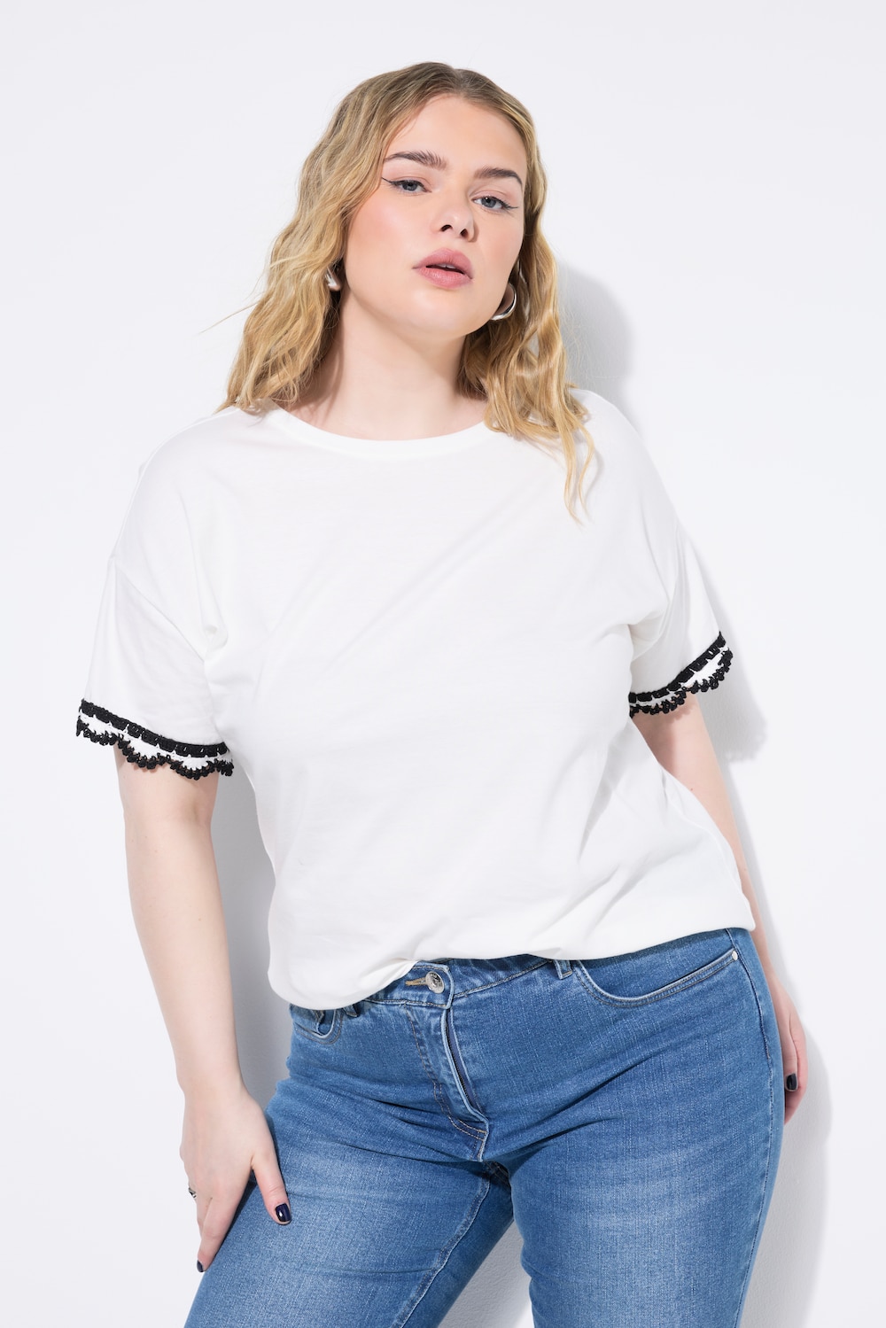 Große Größen T-Shirt, Damen, beige, Größe: 42/44, Baumwolle, Studio Untold von Studio Untold