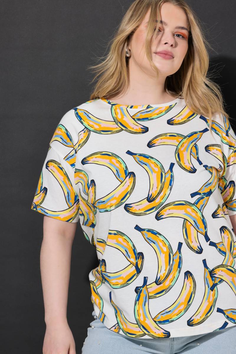 Große Größen T-Shirt, Damen, beige, Größe: 46/48, Baumwolle, Studio Untold von Studio Untold