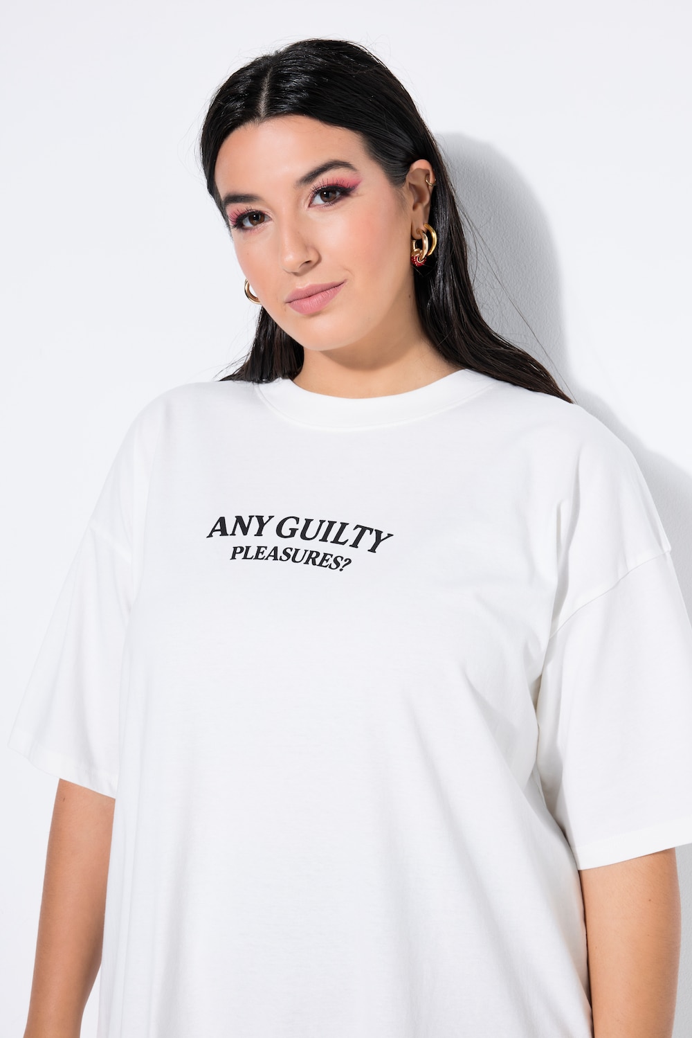 Große Größen T-Shirt, Damen, beige, Größe: 46/48, Baumwolle, Studio Untold von Studio Untold