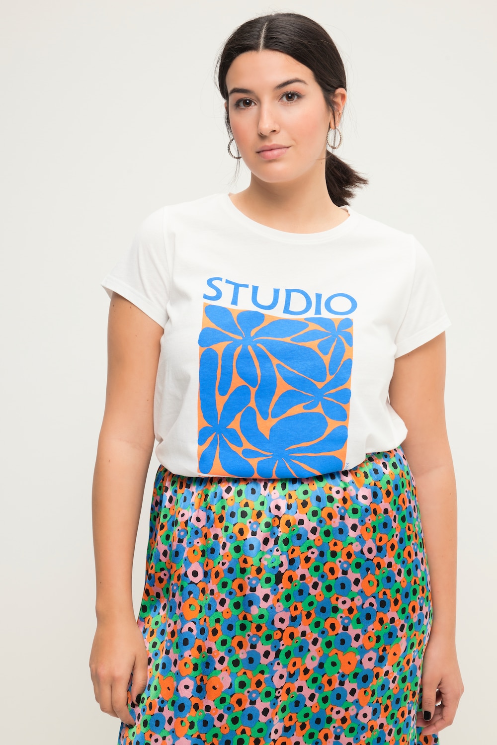 Große Größen T-Shirt, Damen, beige, Größe: 54/56, Baumwolle, Studio Untold von Studio Untold