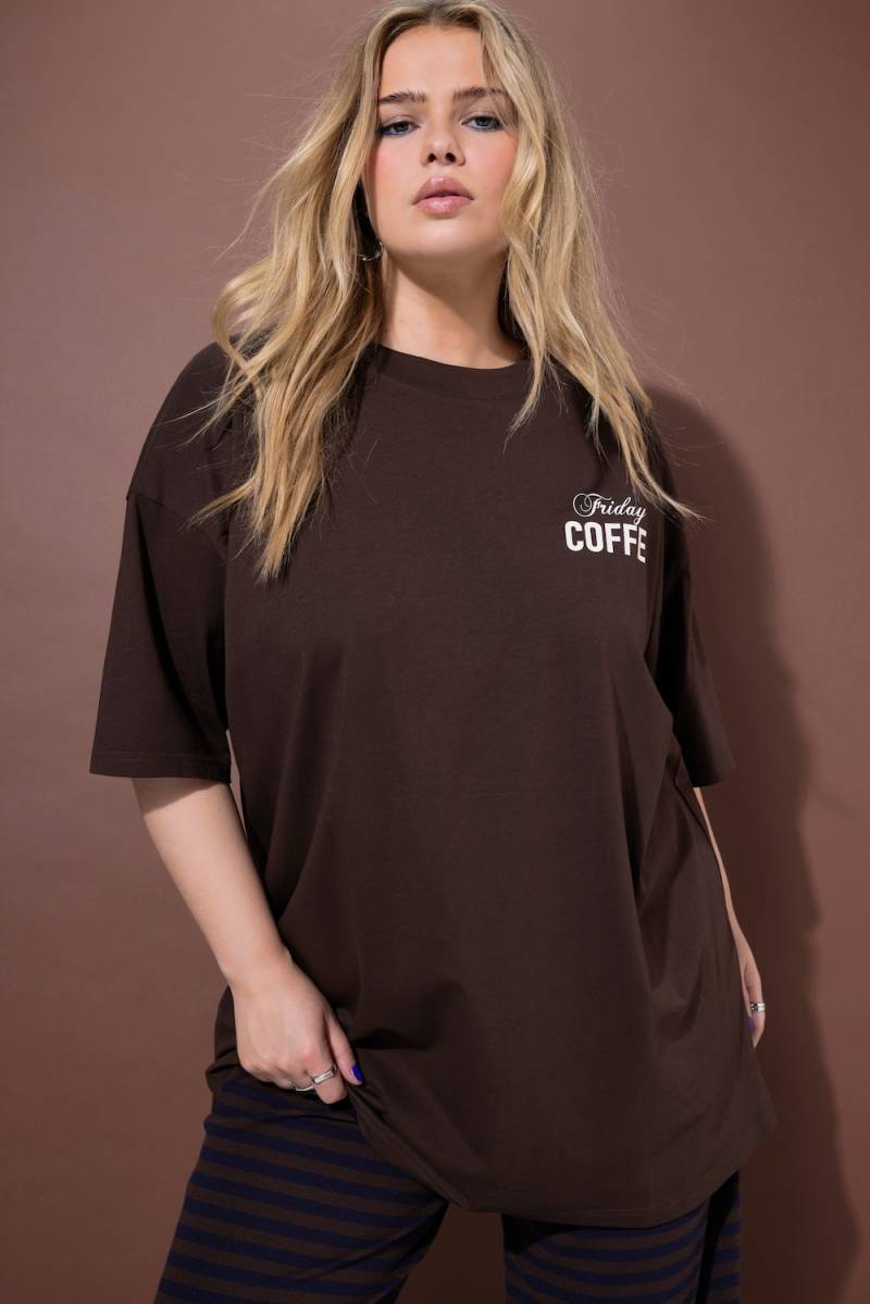 Große Größen T-Shirt, Damen, braun, Größe: 46/48, Baumwolle, Studio Untold von Studio Untold