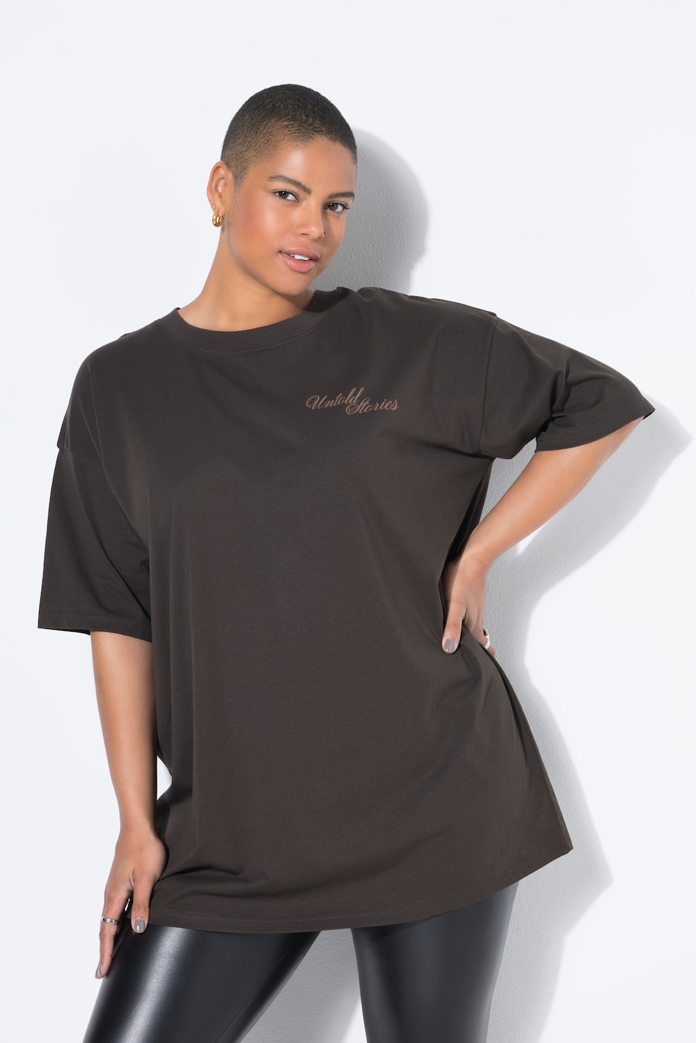 Große Größen T-Shirt, Damen, braun, Größe: 58/60, Baumwolle, Studio Untold von Studio Untold