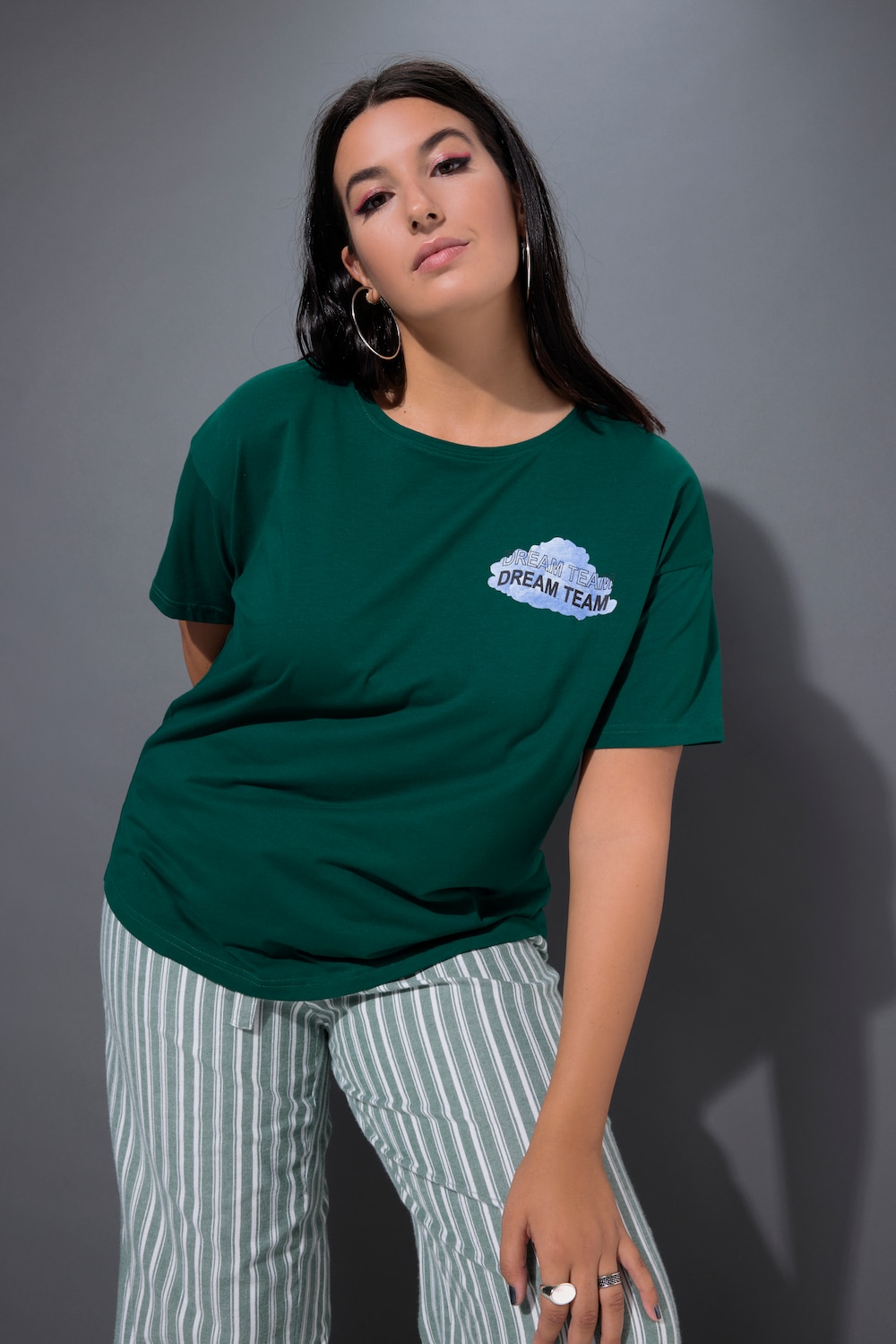 Große Größen T-Shirt, Damen, grün, Größe: 42/44, Baumwolle, Studio Untold von Studio Untold