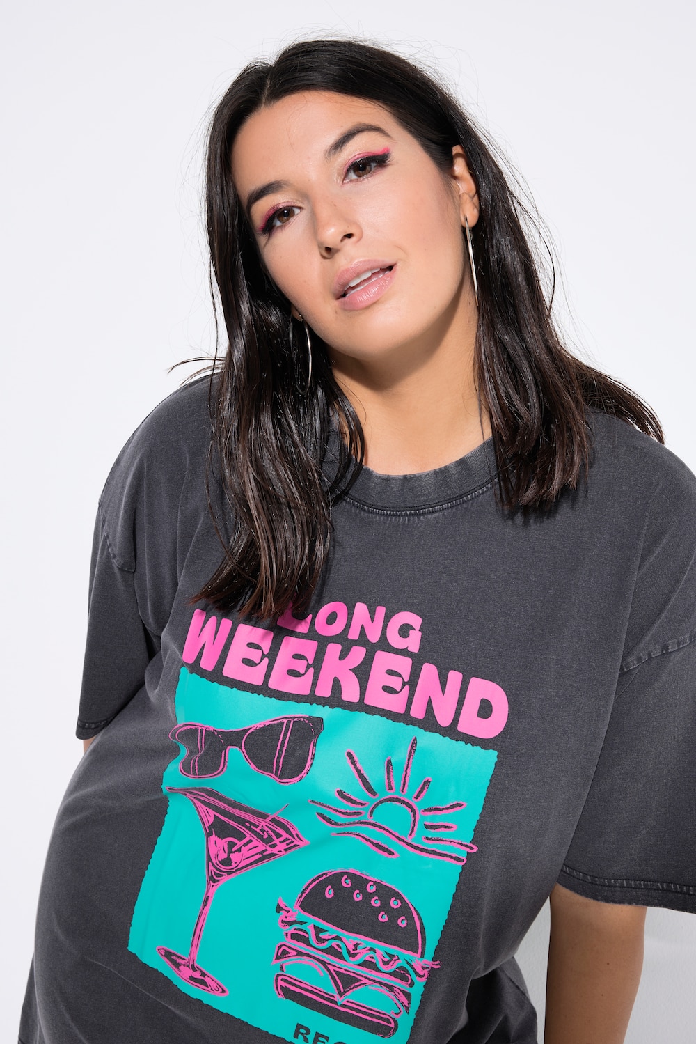 Große Größen T-Shirt, Damen, grün, Größe: 46/48, Baumwolle, Studio Untold von Studio Untold