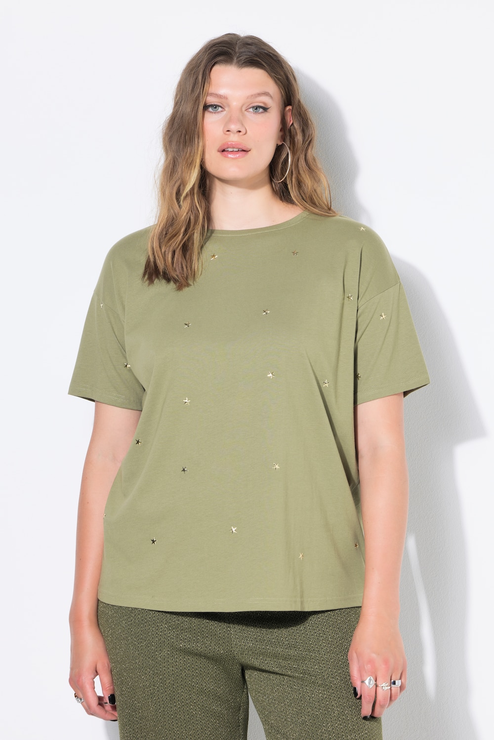 Große Größen T-Shirt, Damen, grün, Größe: 50/52, Baumwolle, Studio Untold von Studio Untold