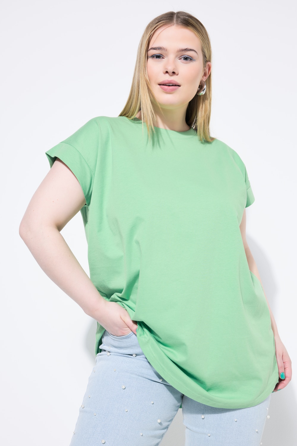 Große Größen T-Shirt, Damen, grün, Größe: 50/52, Baumwolle, Studio Untold von Studio Untold