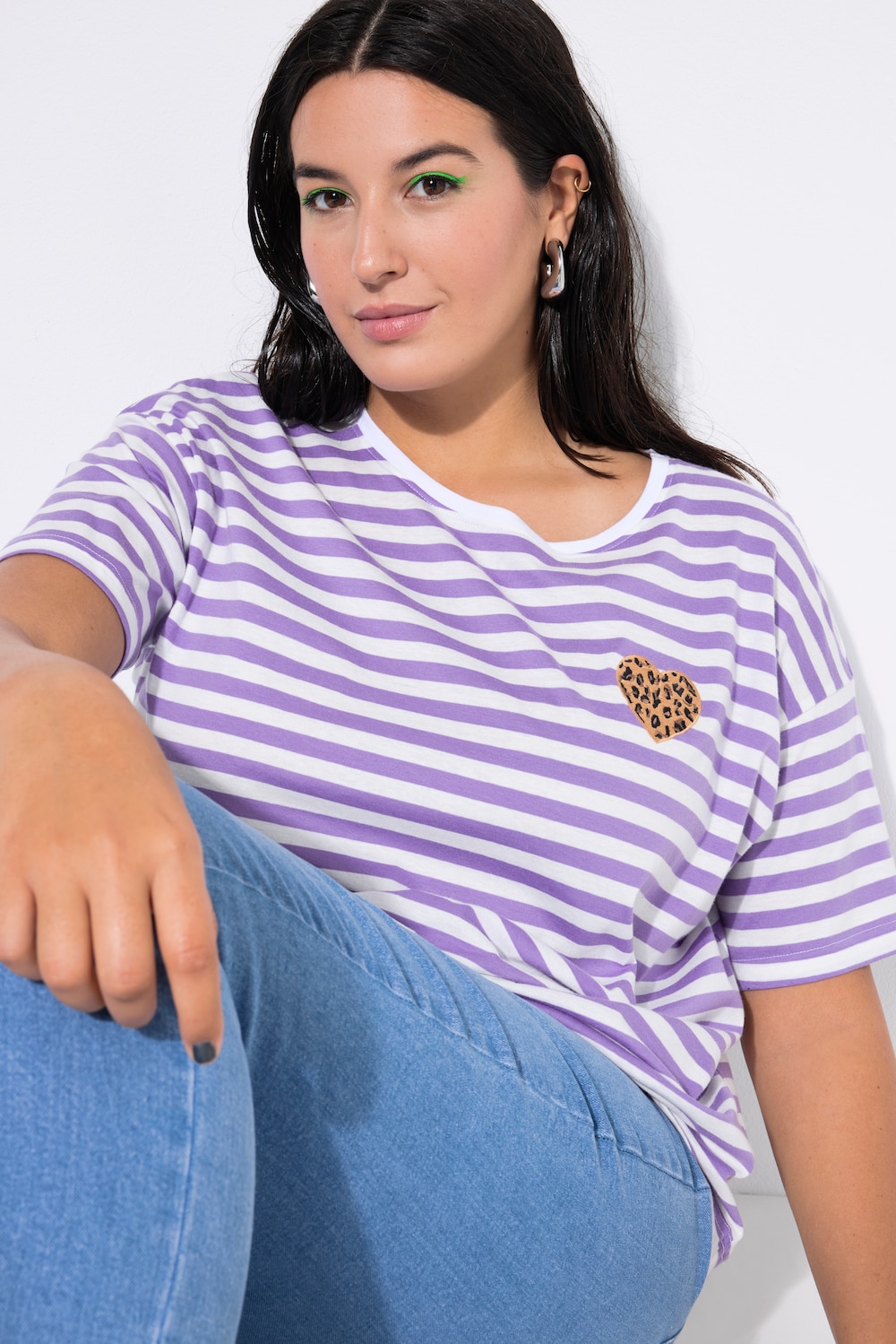 Große Größen T-Shirt, Damen, lila, Größe: 50/52, Baumwolle, Studio Untold von Studio Untold