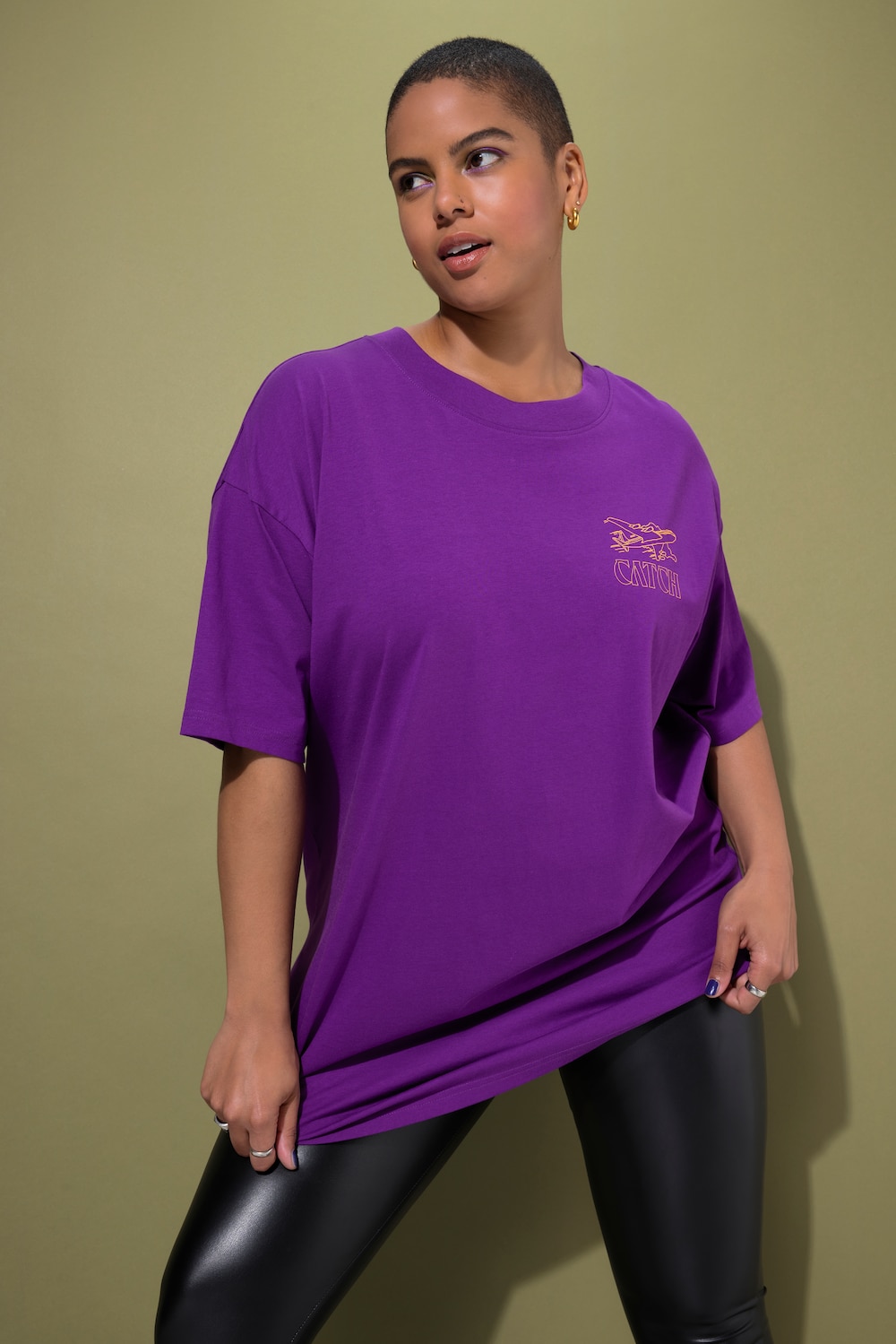 Große Größen T-Shirt, Damen, lila, Größe: 58/60, Baumwolle, Studio Untold von Studio Untold