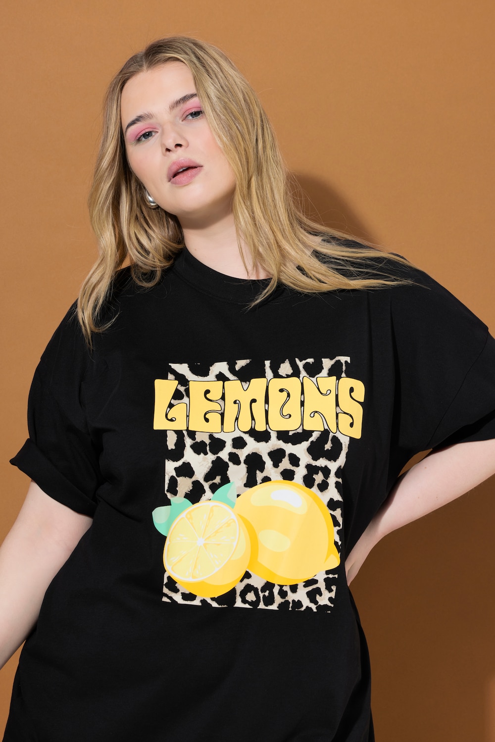 Große Größen T-Shirt, Damen, schwarz, Größe: 42/44, Baumwolle, Studio Untold von Studio Untold