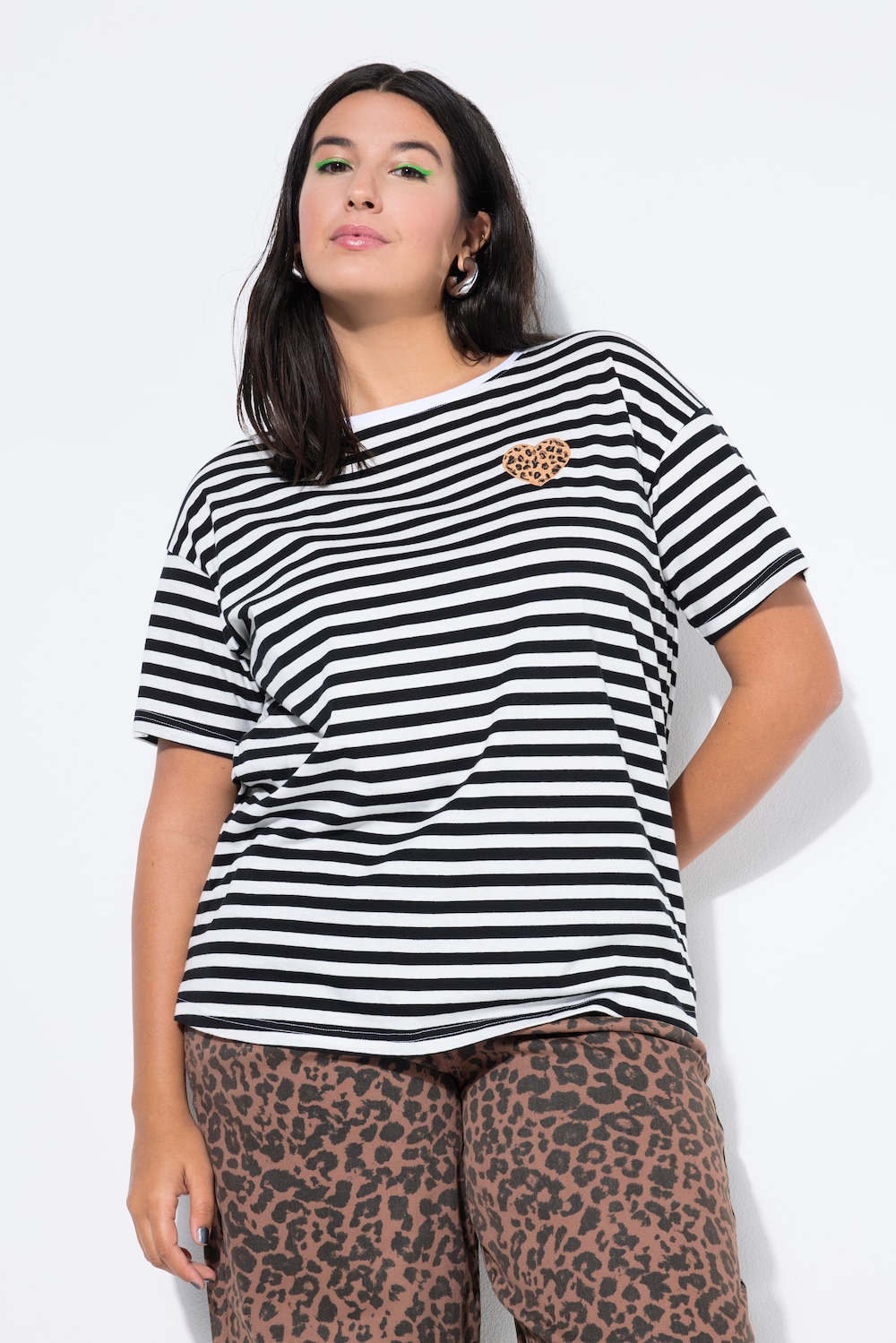 Große Größen T-Shirt, Damen, schwarz, Größe: 46/48, Baumwolle, Studio Untold von Studio Untold
