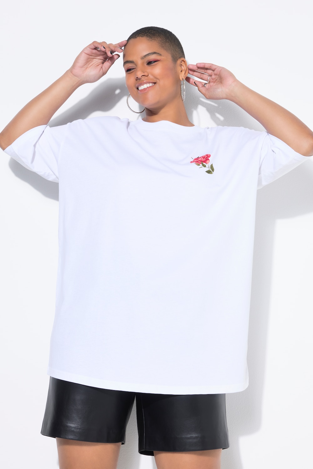 Große Größen T-Shirt, Damen, weiß, Größe: 42/44, Baumwolle, Studio Untold von Studio Untold