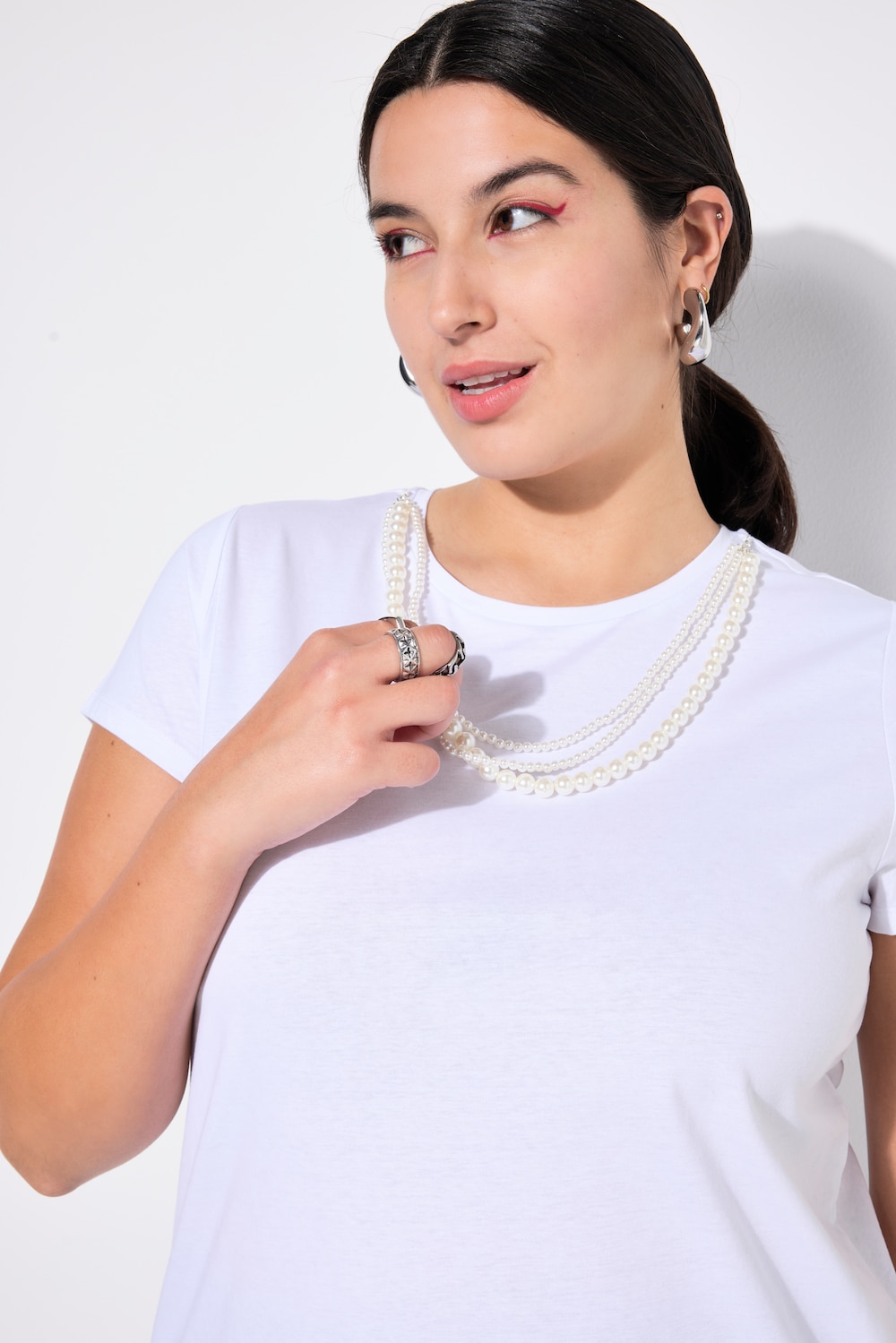 Große Größen T-Shirt, Damen, weiß, Größe: 58/60, Baumwolle, Studio Untold von Studio Untold