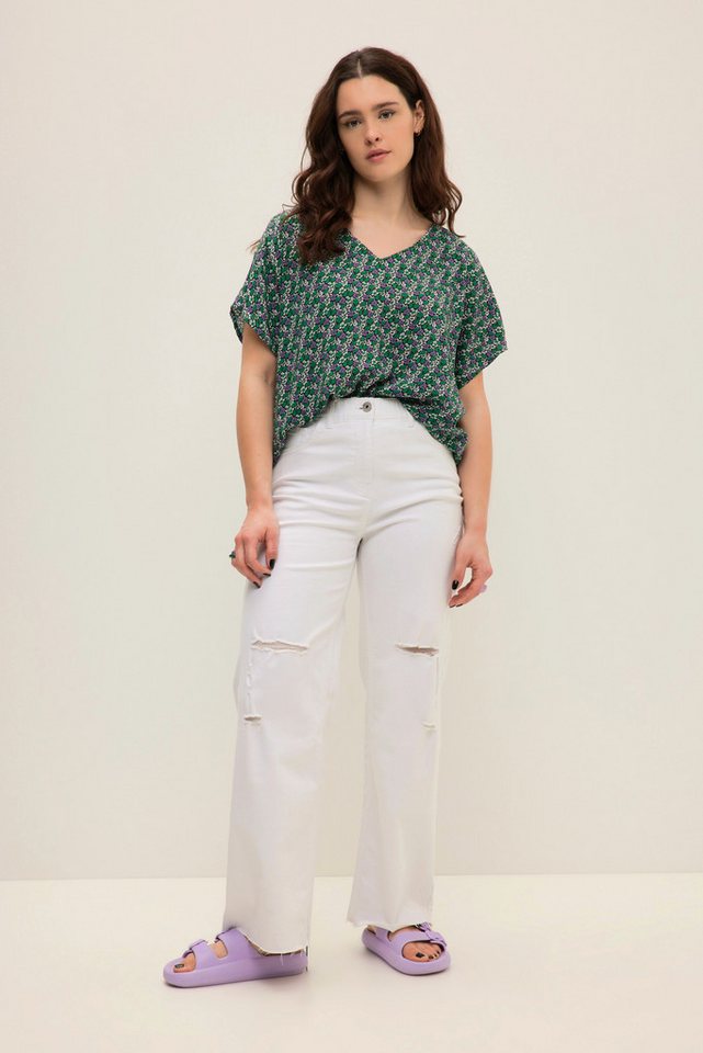 Studio Untold 5-Pocket-Jeans Jeans Wide Legs Destroyed High Waist 5-Pocket von Studio Untold