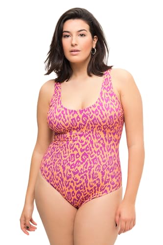 Studio Untold Damen große Größen Übergrößen Plus Size Badeanzug, Softcups, Color Leo Cantaloupe orange 48 829885640-48 von Studio Untold