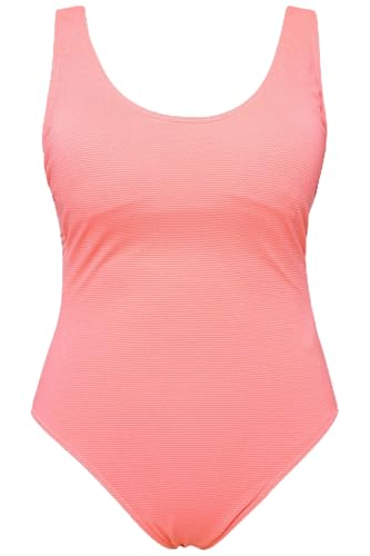 Studio Untold Damen große Größen Übergrößen Plus Size Badeanzug, Softcups, Glitzereffekt, Rundhalsausschnitt flamingo 50 818023509-50 von Studio Untold