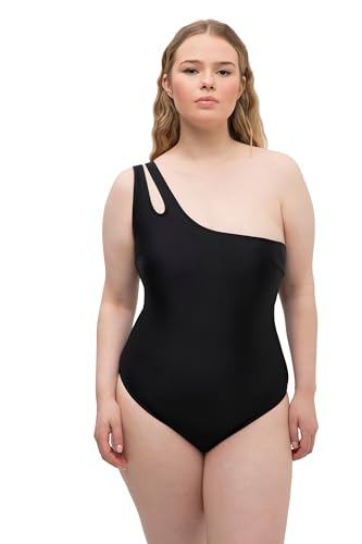 Studio Untold Damen große Größen Übergrößen Plus Size Badeanzug, Softcups, One-Shoulder, Doppelträger schwarz 46 817967100-46 von Studio Untold