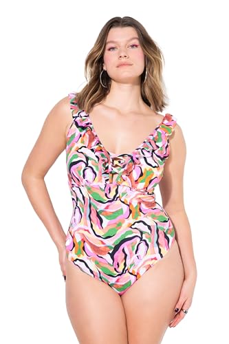 Studio Untold Damen große Größen Übergrößen Plus Size Badeanzug, Softcups, Rüsche, Shaping perlweiß 52 839888650-52 von Studio Untold