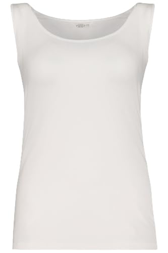 Studio Untold Damen große Größen Übergrößen Plus Size Basic-Top, weiter Ausschnitt, Stretchjersey schneeweiß 46+ 724926200-46+ von Studio Untold