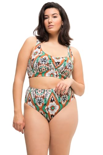 Studio Untold Damen große Größen Übergrößen Plus Size Bikini-Slip, Highwaist, Alloverprint cremé 46 829905600-46 von Studio Untold
