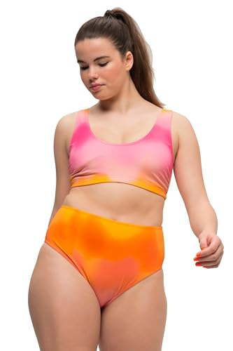 Studio Untold Damen große Größen Übergrößen Plus Size Bikini-Slip, Highwaist, Farbverlauf rotorange 52 828246663-52 von Studio Untold