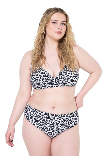 Studio Untold Damen große Größen Übergrößen Plus Size Bikini-Slip, Highwaist, Leo, Shaping Offwhite 52 841295200-52 von Studio Untold