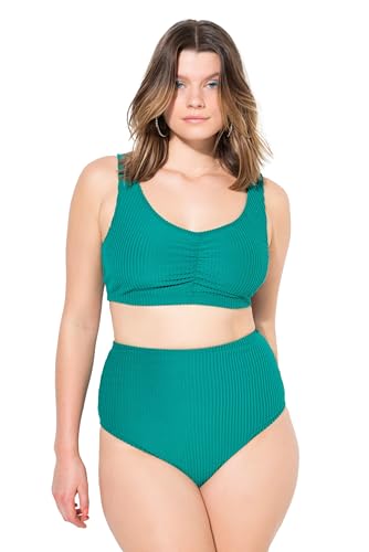 Studio Untold Damen große Größen Übergrößen Plus Size Bikini Slip, Panty, High Waist, Struktur, Shaping grün 50 838800466-50 von Studio Untold