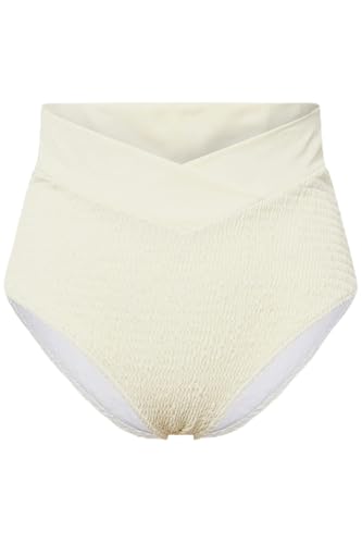 Studio Untold Damen große Größen Übergrößen Plus Size Bikini-Slip, Struktur, Highwaist, Bund mit Wickeloptik Creme 42 829434650-42 von Studio Untold