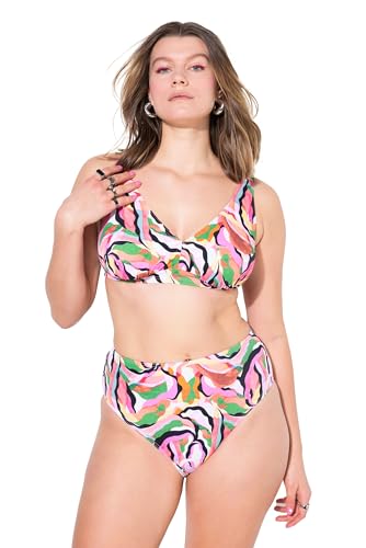Studio Untold Damen große Größen Übergrößen Plus Size Bikini-Top, Colorprint, Softcups perlweiß 54 839889650-54 von Studio Untold