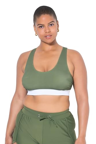 Studio Untold Damen große Größen Übergrößen Plus Size Bikini-Top, Softcups, Racerback, Shaping olivgrün 42 841577439-42 von Studio Untold