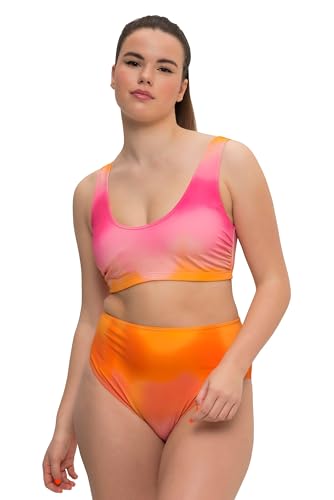 Studio Untold Damen große Größen Übergrößen Plus Size Bikini-Top, herausnehmbare Softcups, Farbverlauf rotorange 44 828243663-44 von Studio Untold