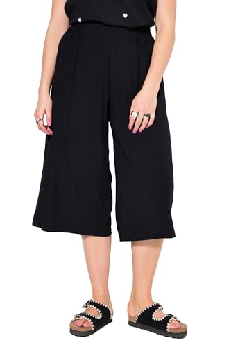Studio Untold Damen große Größen Übergrößen Plus Size Culotte, Very Wide Legs, High Waist Shape schwarz 50 839261100-50 von Studio Untold