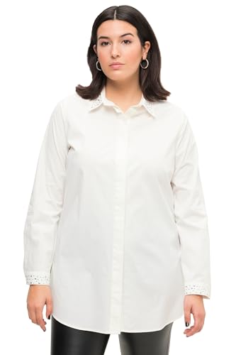 Studio Untold Damen große Größen Übergrößen Plus Size Hemd, Loose Fit, Ziernieten, Hemdkragen, Langarm Offwhite 46+ 829940200-46+ von Studio Untold