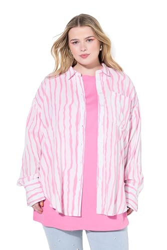 Studio Untold Damen große Größen Übergrößen Plus Size Hemdbluse, Oversized, Streifen pink 42+ 841636806-42+ von Studio Untold