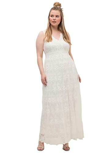 Studio Untold Damen große Größen Übergrößen Plus Size Hochzeitskleid, Spitze, V-Ausschnitt, ärmellos schneeweiß 48 726552200-48 von Studio Untold