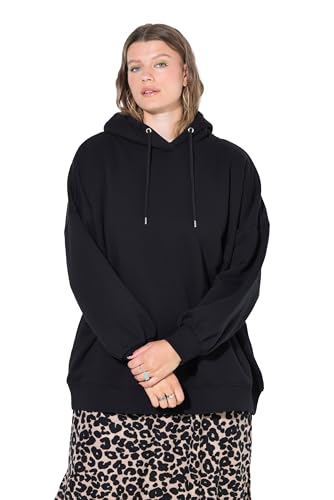 Studio Untold Damen große Größen Übergrößen Plus Size Hoodie, Oversize Shape, Kapuze schwarz 58+ 845965100-58+ von Studio Untold