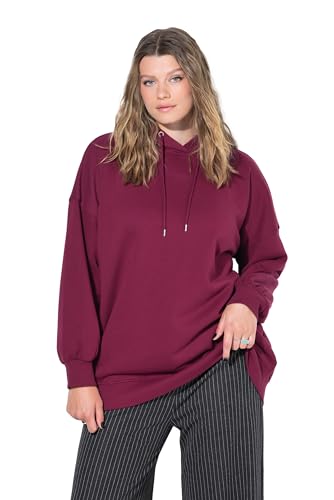 Studio Untold Damen große Größen Übergrößen Plus Size Hoodie, Oversize Shape, Kapuze weinrot 50+ 845965344-50+ von Studio Untold
