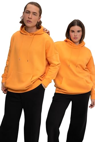 Studio Untold Damen große Größen Übergrößen Plus Size Hoodie, Oversized, Rücken-Print, Kapuze, Kängurutasche, Unisex Hellorange XXL 828849645-XXL von Studio Untold