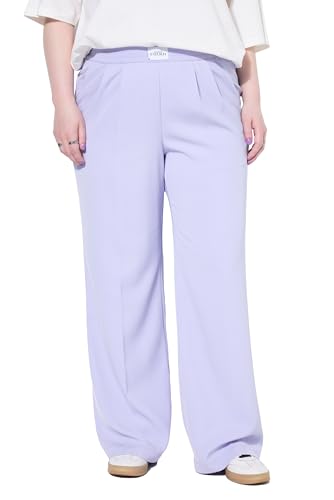 Studio Untold Damen große Größen Übergrößen Plus Size Hose, Straight Legs, Elastikbund mit Label Lavendel 58 840812820-58 von Studio Untold