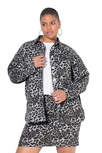 Studio Untold Damen große Größen Übergrößen Plus Size Jeanshemd, Oversized, Leo steingrau 46+ 843622170-46+ von Studio Untold