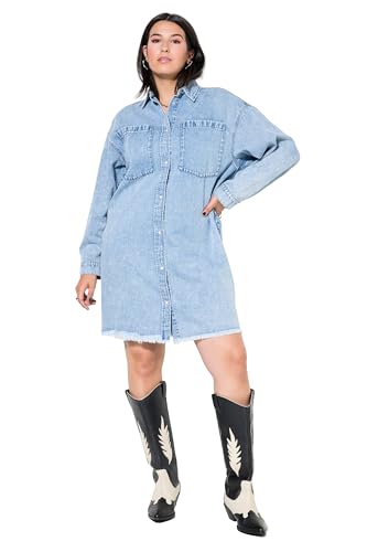 Studio Untold Damen große Größen Übergrößen Plus Size Jeanskleid, Oversized, Fransensaum Light Blue 54+ 834221901-54+ Studio Untold Damen große Größen Übergrößen Plus Size Jeanskleid, Oversized, Fransensaum Light Blue 54+ 834221901-54+ von Studio Untold