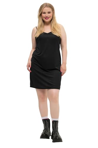 Studio Untold Damen große Größen Übergrößen Plus Size Jersey-Unterkleid, Shaped Fit, V-Ausschnitt, Spaghetti-Träger schwarz 50+ 805490100-50+ von Studio Untold