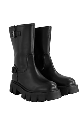 Studio Untold Damen große Größen Übergrößen Plus Size Lederboots, Echtleder, Riegel, Weite H schwarz 38 845758100-38 von Studio Untold