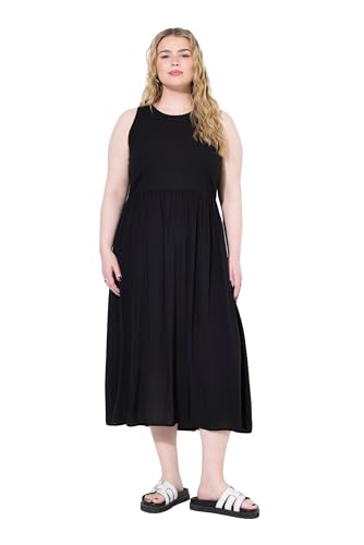 Studio Untold Damen große Größen Übergrößen Plus Size Maxikleid, A-Line, Patchoptik, Jerseytop schwarz 46+ 840311100-46+ von Studio Untold
