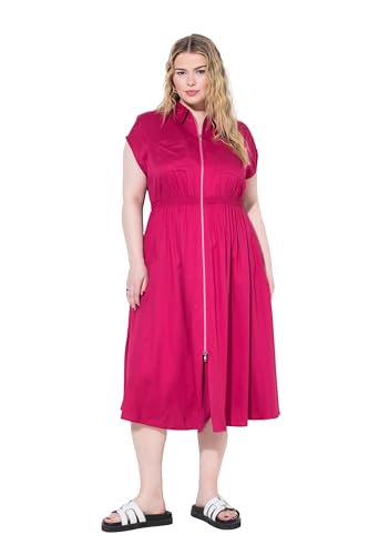 Studio Untold Damen große Größen Übergrößen Plus Size Maxikleid, A-Line, Zipper pink rot 54+ 840411530-54+ von Studio Untold