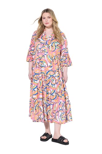 Studio Untold Damen große Größen Übergrößen Plus Size Maxikleid, Bananen-Print, Volants Offwhite 50+ 841528200-50+ von Studio Untold