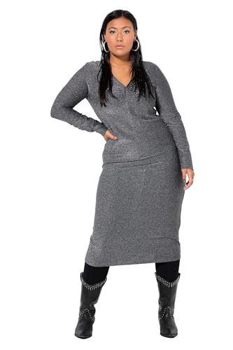 Studio Untold Damen große Größen Übergrößen Plus Size Midikleid, Glitzer, A-Line schwarz 54+ 836230100-54+ von Studio Untold