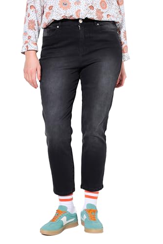 Studio Untold Damen große Größen Übergrößen Plus Size Mom-Jeans, Black Denim, 5-Pocket Black 54 838701100-54 von Studio Untold