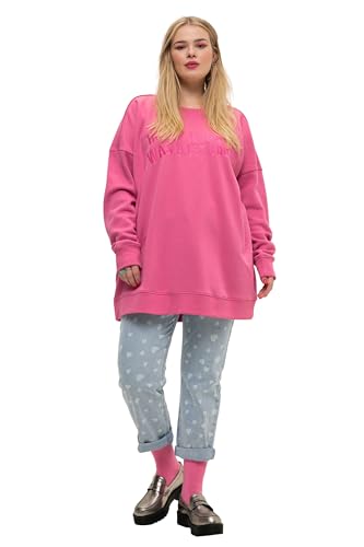 Studio Untold Damen große Größen Übergrößen Plus Size Mom-Jeans, Heart-Print, 5-Pocket Light Blue 54 827710901-54 von Studio Untold