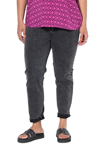 Studio Untold Damen große Größen Übergrößen Plus Size Mom-Jeans, Nadelstreifen, 5-Pocket Grey Denim 42 842338905-42 von Studio Untold
