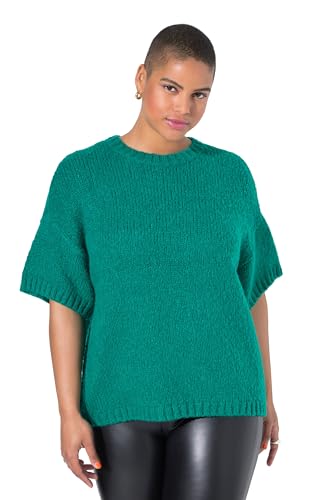 Studio Untold Damen große Größen Übergrößen Plus Size Pullover, Oversize Shape, Fancy-Strick, Halbarm smaragdgrün 46+ 840722463-46+ Studio Untold Damen große Größen Übergrößen Plus Size Pullover, Oversize Shape, Fancy-Strick, Halbarm smaragdgrün 46+ 840722463-46+ von Studio Untold